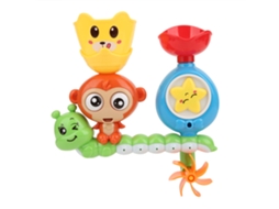 Mali brinquedos de Banho para Bebê com Padrões de Desenhos Animados Fofos, Plástico Verde