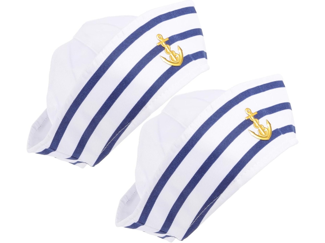 Conjunto De 2 Chapéus De Marinheiro - Para Uso Prático E Funcional