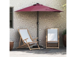 Vidaxl Guarda-sol De Jardim Vermelho Bordeaux 294 X 150 X 223 Cm