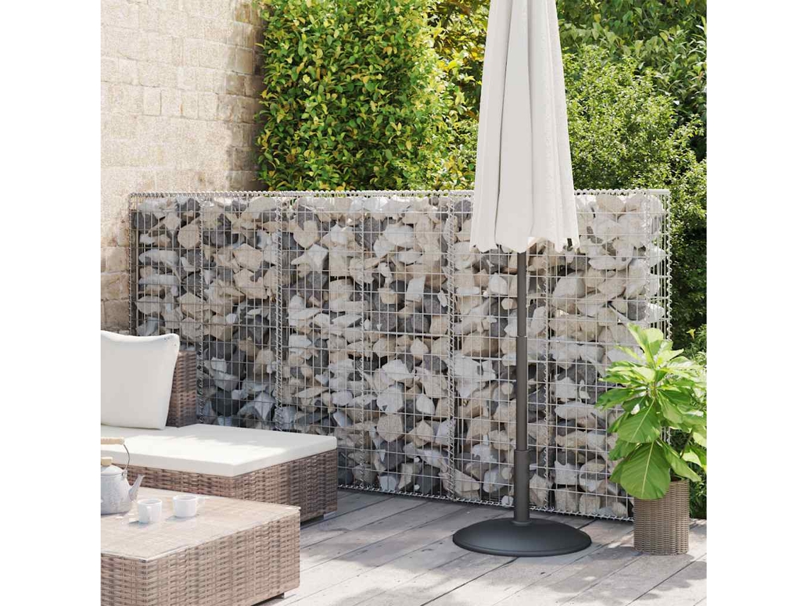 Vidaxl Cesto Gabião Arame Galvanizado 150 X 100 X 30 Cm