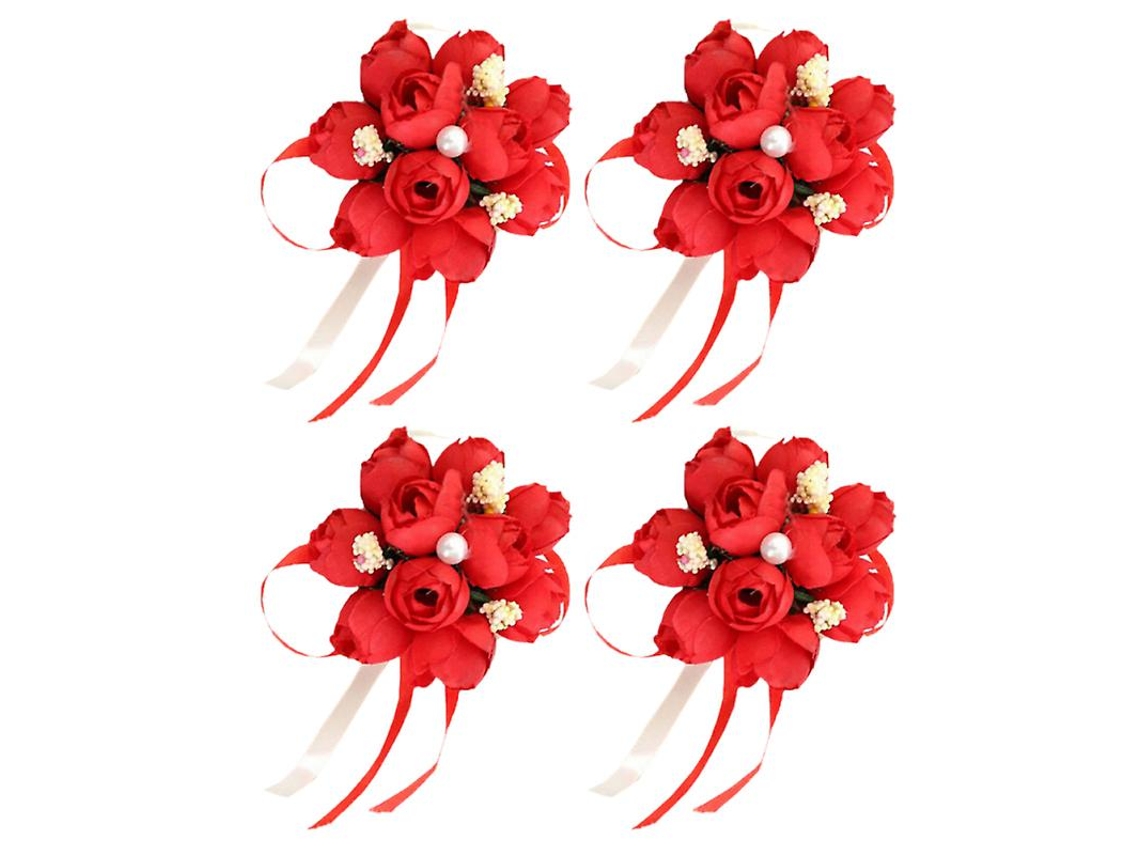 4 Unidades De Flor De Broche De Casamento Allinless