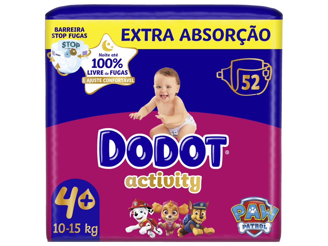 Fraldas Activity Extra 10-15kg T4+ Dodot