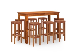 Garden Bar Set, Garden Bar Sets Vidaxl Marrom Madeira De Acácia (mesa Com 150 Cm De Comprimento)