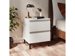 Vidaxl Mesas De Cabeceira 2 Pcs 40x35x50cm Derivados De Madeira Branco
