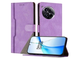 Capa De Couro Com Estampa Triangular E Suporte Tipo Carteira Para Oneplus 12 5g, À Prova De Choque