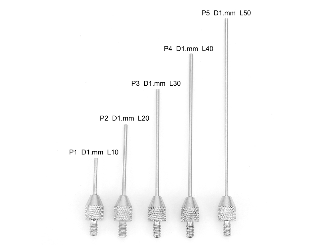 5 Peças Sonda Aguja Indicador Dial De Prueba De Contacto L10/20/30/40/50 D1.0mm
