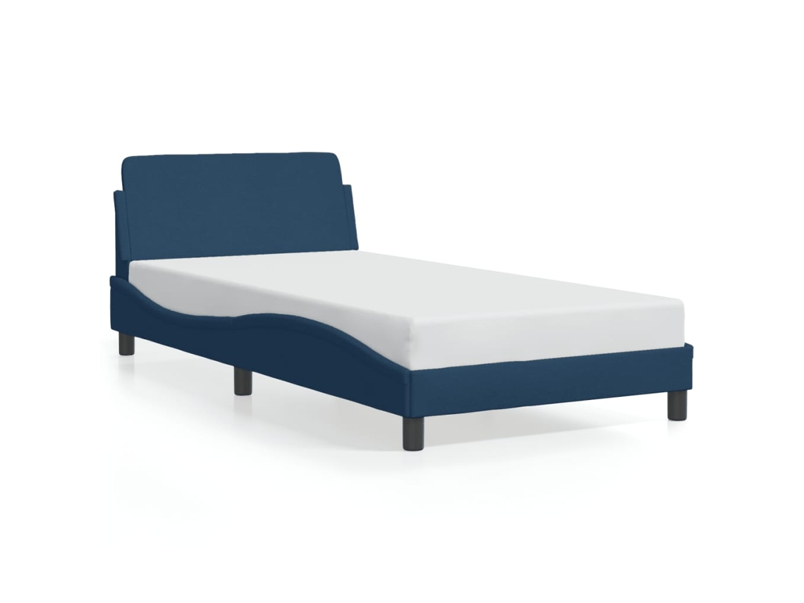 Bed Frame, Bed Frames Vidaxl Azul Tecido (100 X 200 Cm)
