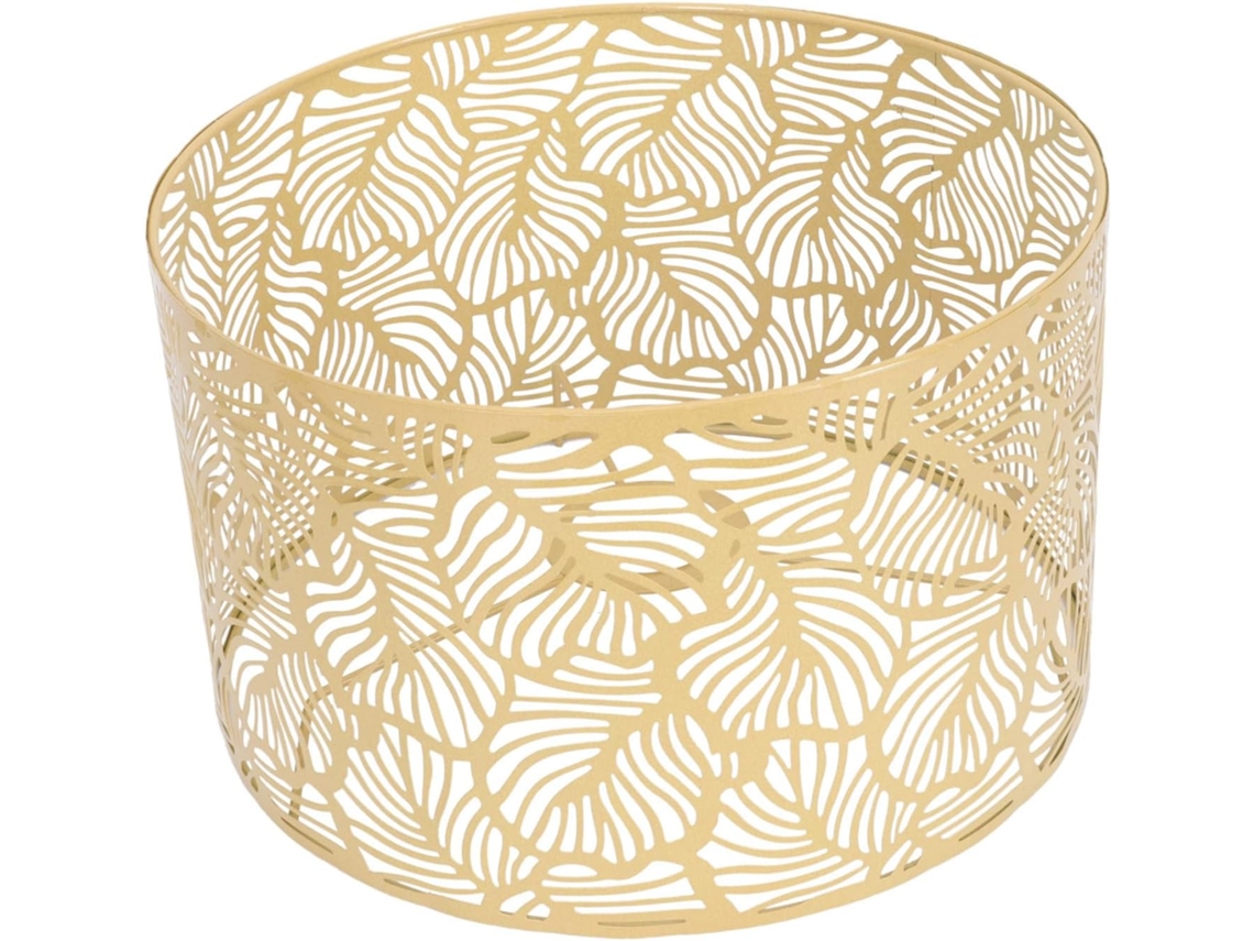 Suporte Vazado Em Ferro Banhado A Ouro Para Lâmpadas E27 Ou E14. Instalação Decorativa Simples.