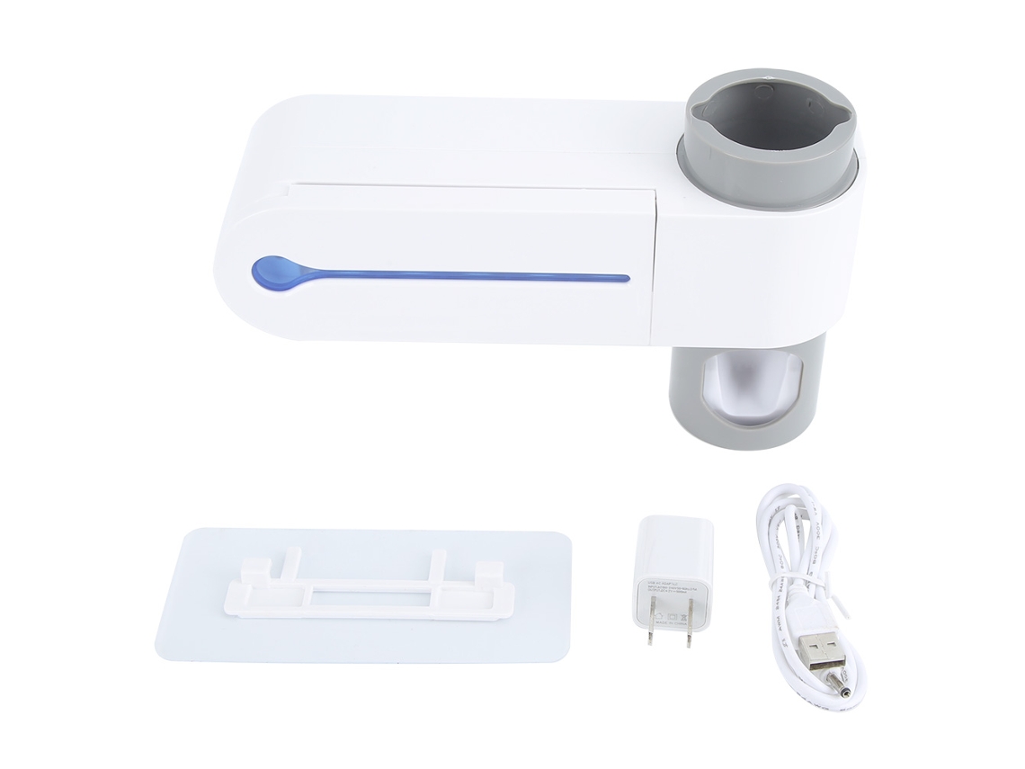 Esterilizador Uv Laxiscreed Para Escova De Dentes Com Suporte E Dispenser Automático De Creme