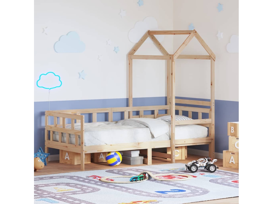 Sofá-cama Com Telhado 80x200 Cm Madeira De Pinho Maciça