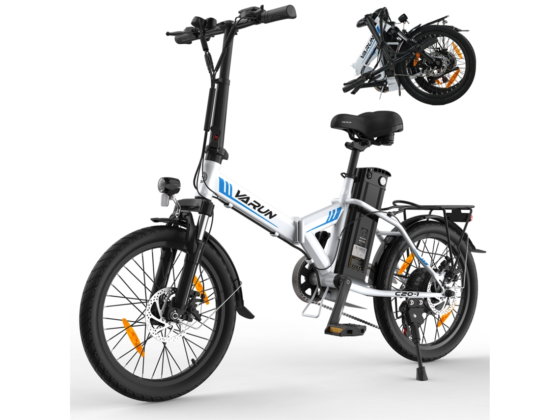 Varun C20 1 Bicicleta elétrica dobrável para adultos com 250 W, 48 V, 13 Ah