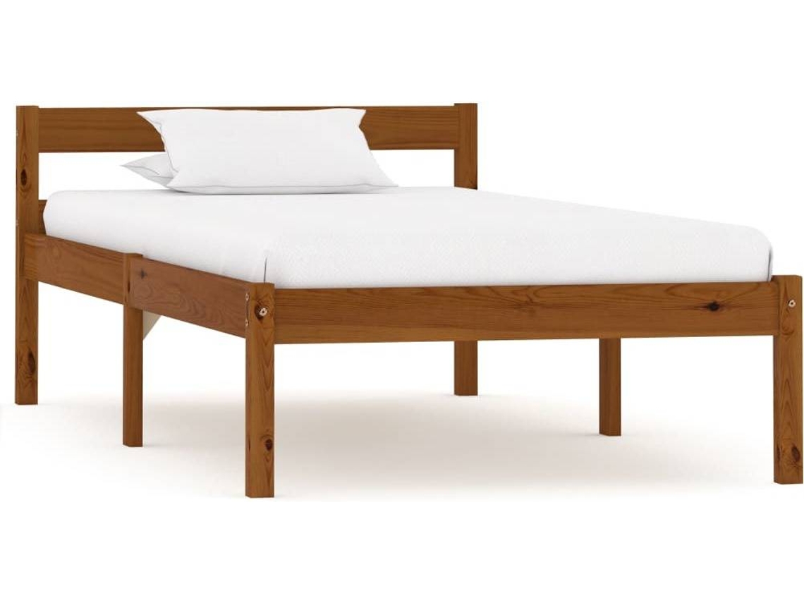 Bed Frame, Bed Frames Vidaxl Marrom Madeira De Pinho (90 X 200 Cm)