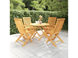 Pcs Conjunto De Jantar Para Jardim Madeira De Teca Maciça Dkd Home Decor