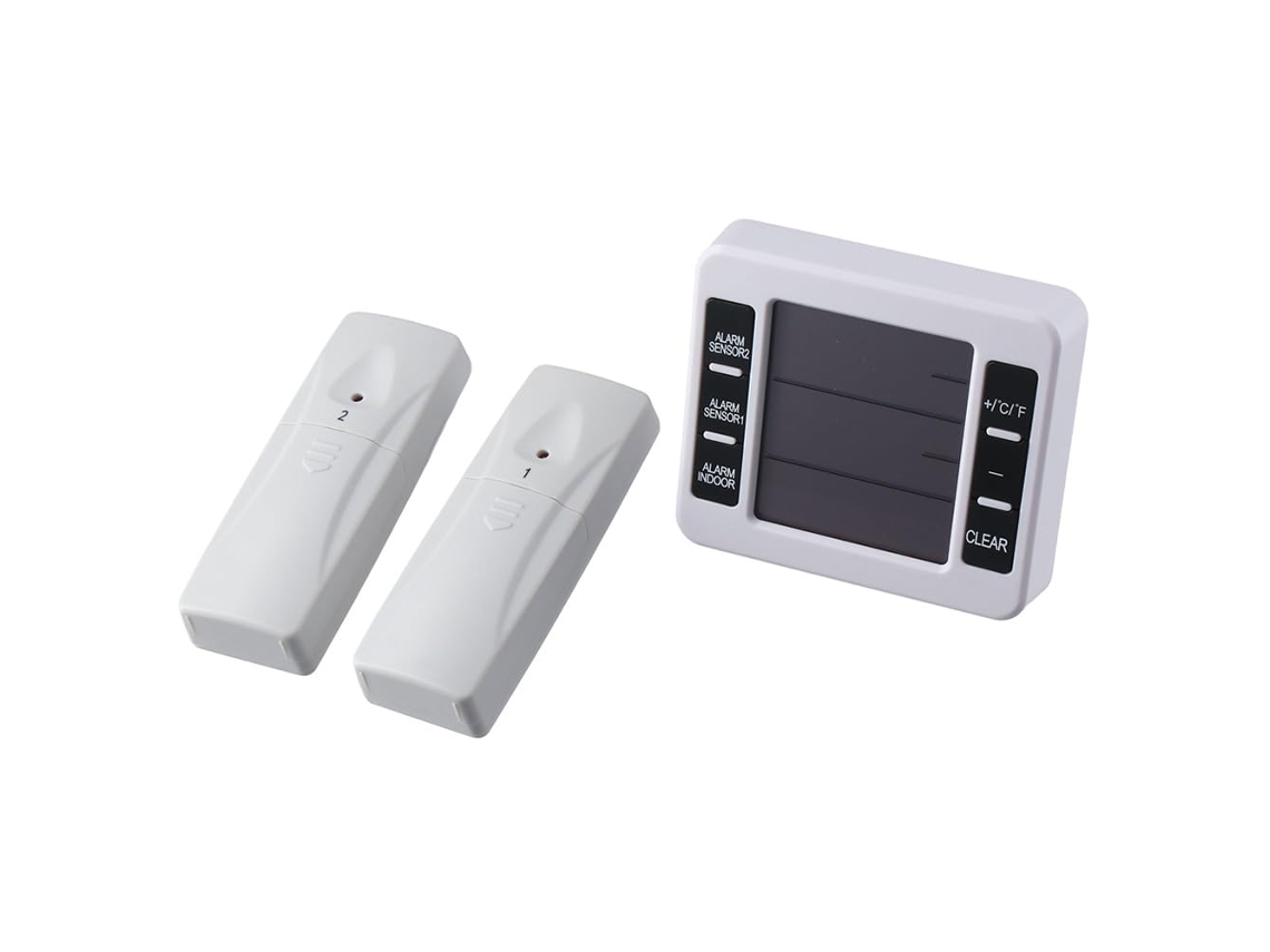 Termômetro Digital De Cozinha Sem Fio Branco, Fácil De Instalar, Com Visor Lcd Grande, Ideal Para Geladeira, Com Alarme