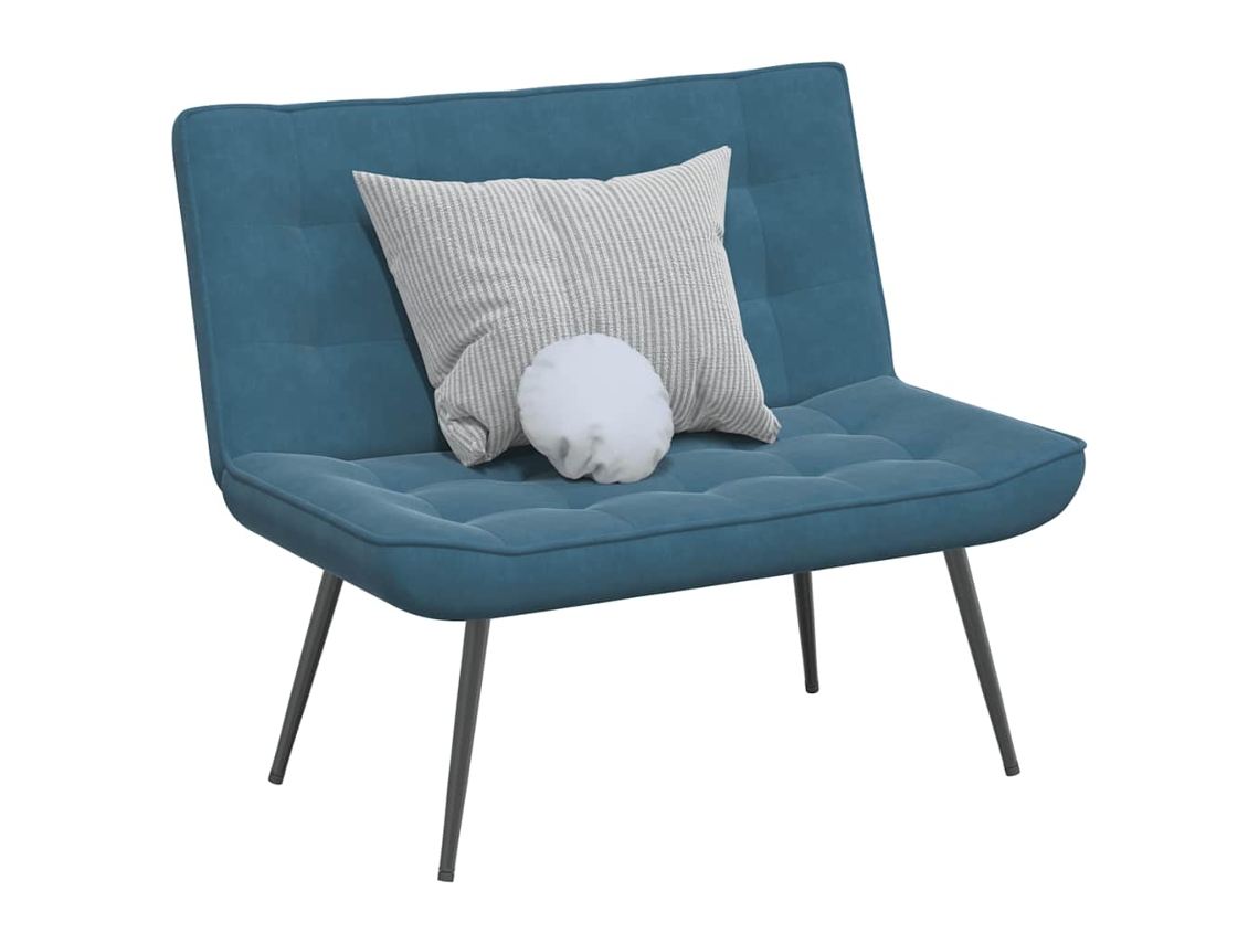 Banco 110x74x84 Cm Veludo Azul Lovely Home