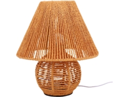 Abajur De Mesa Boêmio Naroote, 3 Núcleos Em Juta Trançada Com Cúpula Ajustável, Luminária De Cabeceira Vintage, Acabamento