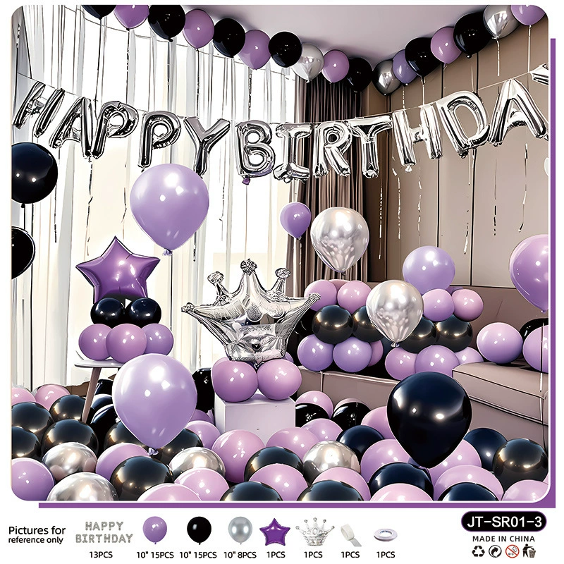 Conjunto De Acessórios Para Festa De Aniversário, Decorações E Balões Com Números De Coroa