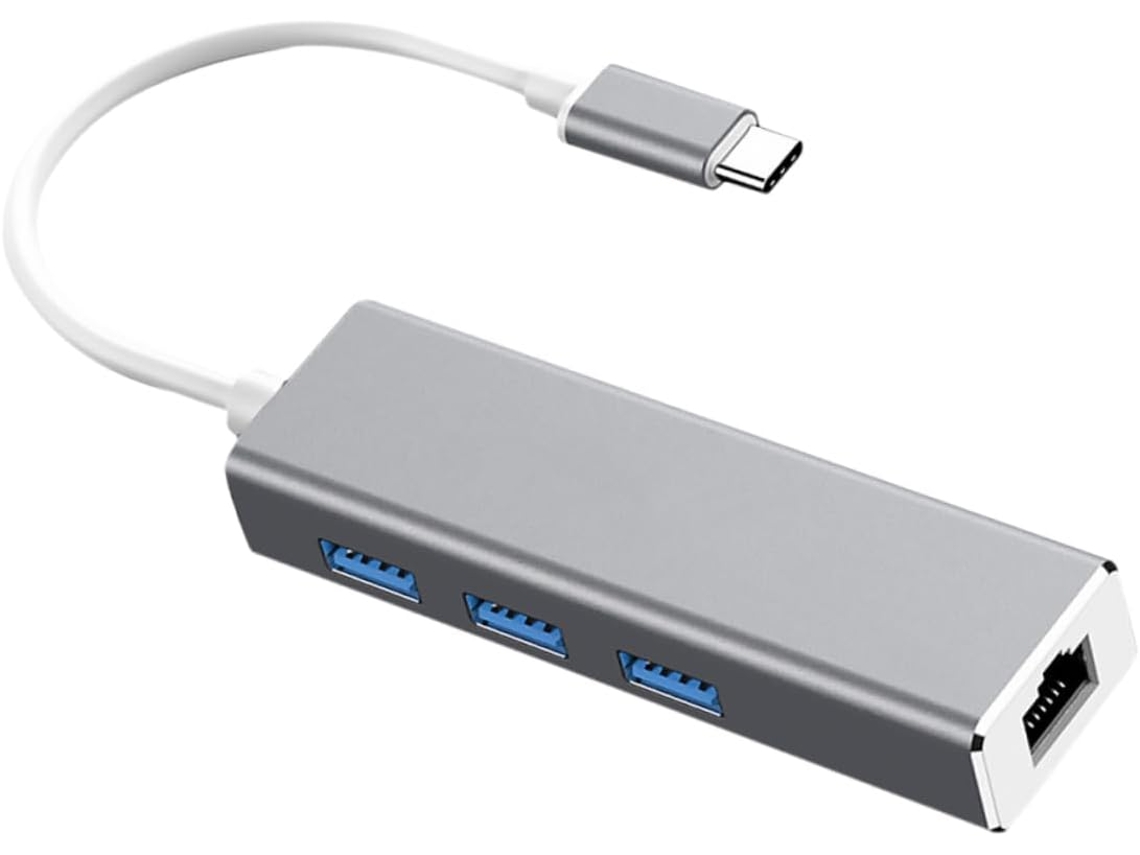 Rede Simples Usb Uso Doméstico E No Escritório, Ethernet Cinza