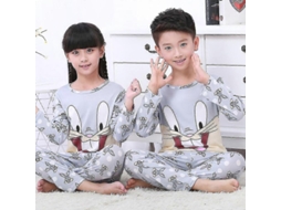 Pijama do Pernalonga para meninos e meninas, roupa de dormir para crianças de 8 a 9 anos.