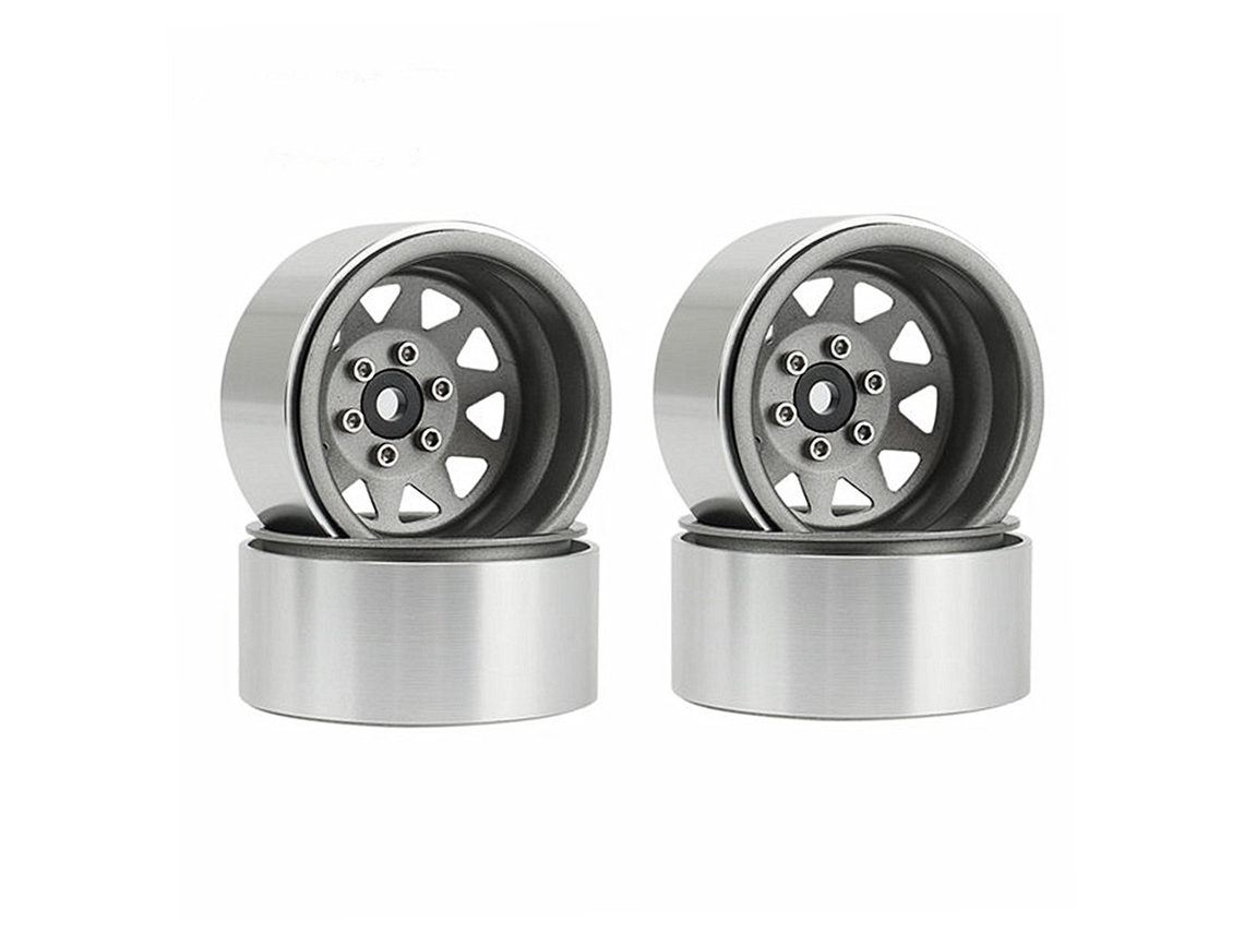Rines De Aleación De Aluminio Beadlock De 2.2 Pulgadas, Hub, 4 Piezas Para Trax4 Scx10 90046 Axi03007 Coche Rc 1/10