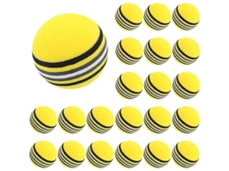 20 Bolas de Golfe de Espuma para Prática Bola de Treinamento Macia Amarela para Interior e Exterior
