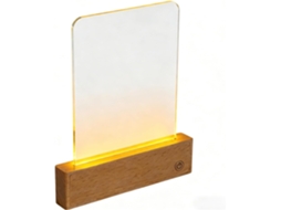 Luminária De Leitura Led Inteligente E Genérica, Plana, Transparente E Recarregável, Com 3 Cores De Ajustável E