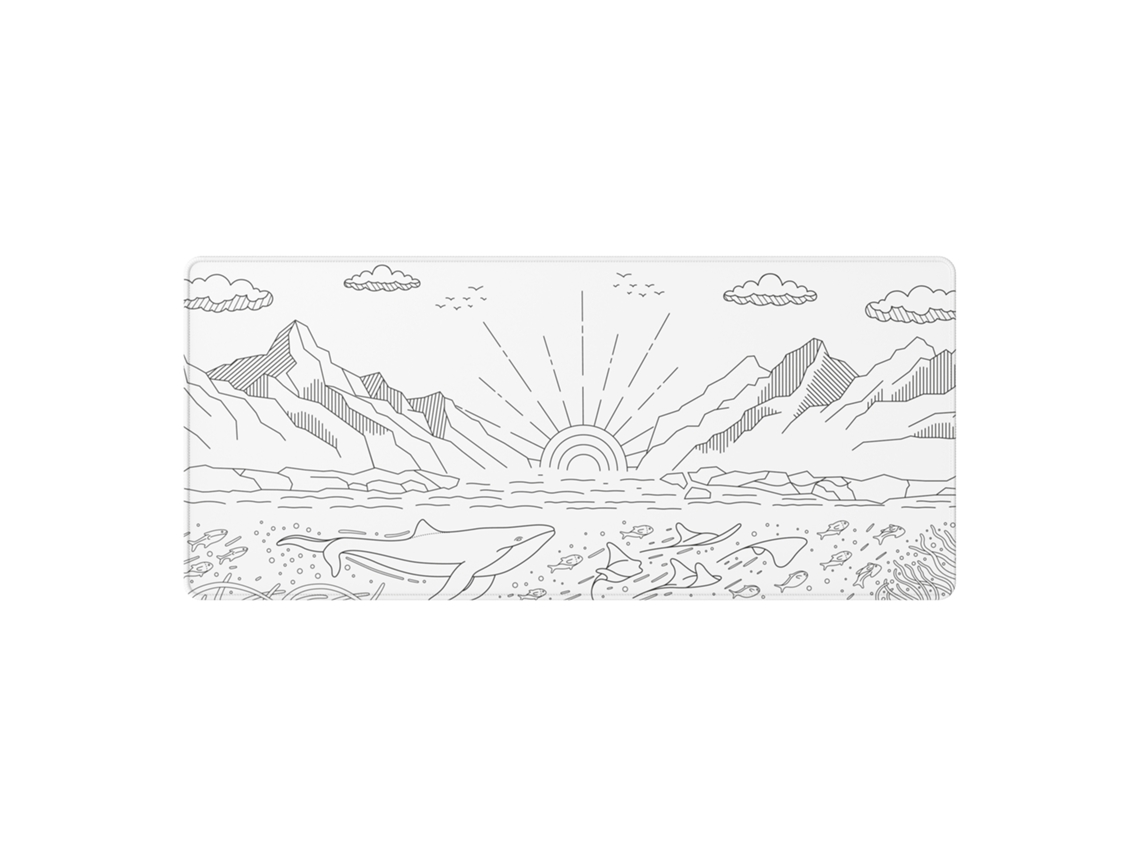Tapete Para Rato Dark Project Gaming, Terra Nostra Branco, Xl