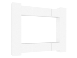 Conjunto Móveis de Tv 8 Pcs Madeira Processada Branco MAISON EXCLUSIVE
