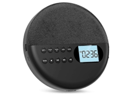 Leitor de CD recarregável AQUAFORGE com Bluetooth e tela LCD