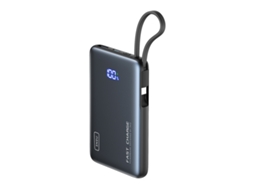 Iniu Bateria De Bolso Externa 10000mah 2 Portas Usb-a / Usb-c Com Cabo Usb-c Preto