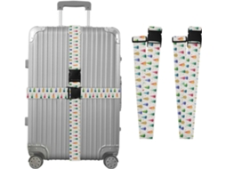 Conjunto De 2 Cintas Para Bagagem Com Estampa Colorida Árvore E Estrela, Ideais Para Malas De Viagem, Acessórios De