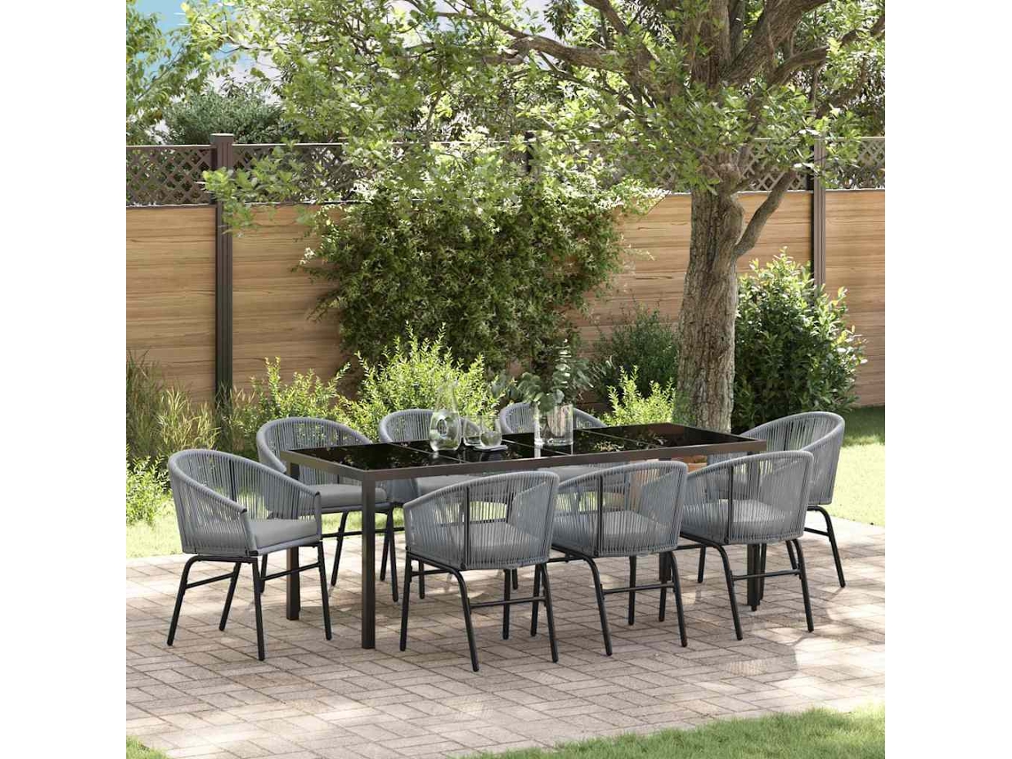 Vidaxl Conjunto de Jantar para Jardim 9 Pcs Antracite