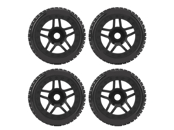 4 Pneus De Carro Rc Off Road De Borracha Com Boa Adesão Para Arrma 1/8 E Outras Marcas 1/8