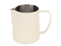 Jarra De Aço Inoxidável De 700ml Para Espumar Leite, Ideal Para Latte Art E Preparo De Café. Cor Bege