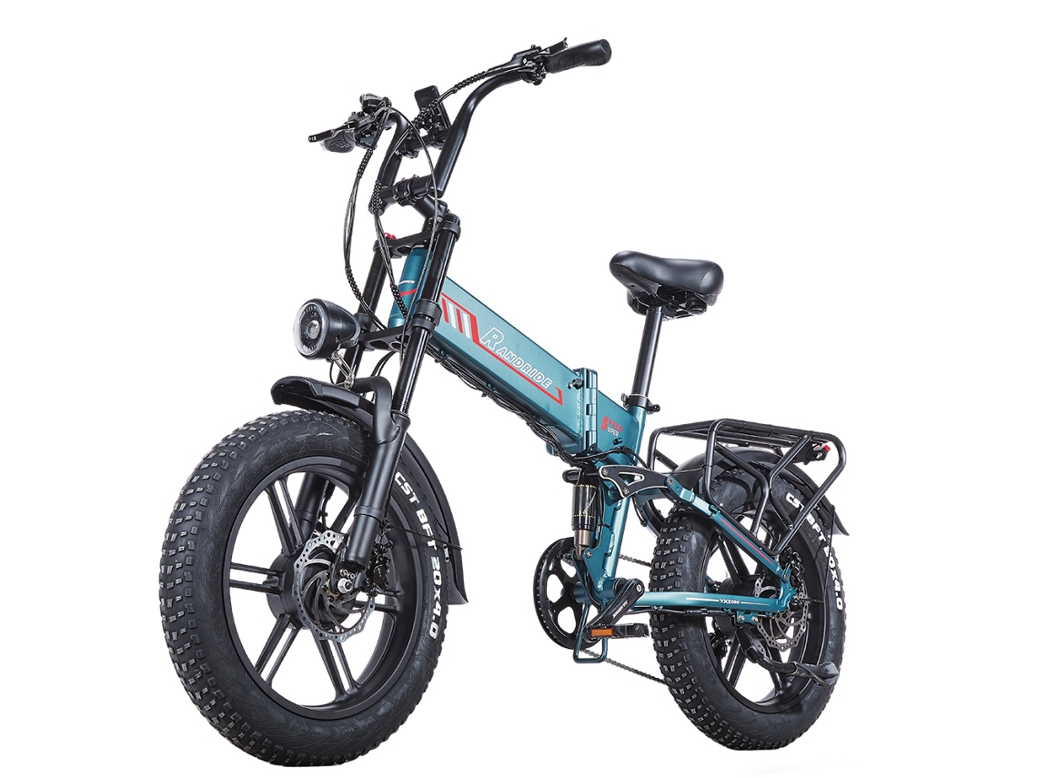 Bicicleta Elétrica RANDRIDE Yx20m 2 (azul Esverdeado / Motor Duplo 2000w / Bateria 20ah)