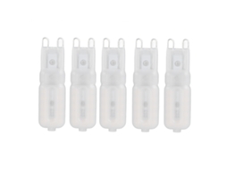 5 pcs lâmpadas Led G9, dimmáveis, alta renderização de cor, 22 LEDs, 220V, para paisagem