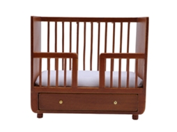 Mali cama de Casinha de Bonecas em Madeira de Bétula Miniatura Escala 1/12 Decorativa