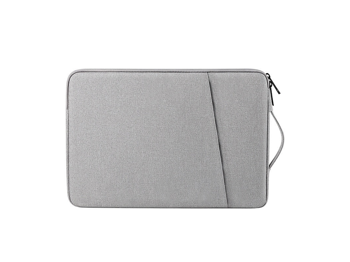 Bolsa Para Computador Portátil 13.3 Polegadas Impermeável Com Interior Macio E Bolso Auxiliar Cinzento, Com Utilização Prática Elysve