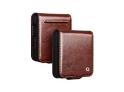 Capa De Couro Qialino Para Samsung Galaxy Z Flip7 5g