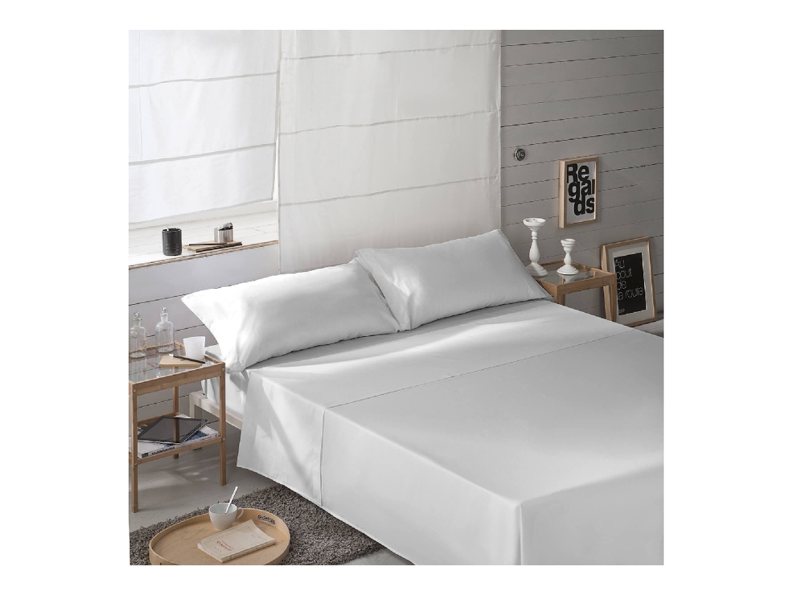 Lençois NATURALS (Branco - Algodão - 230 x 270 cm)