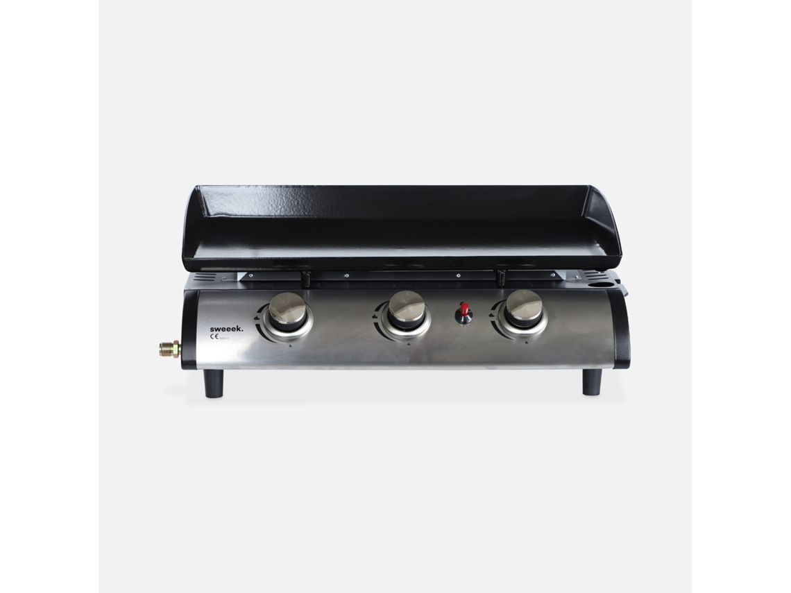 Grelhador A Gás Com 3 Queimadores, 7.5kw, Preto