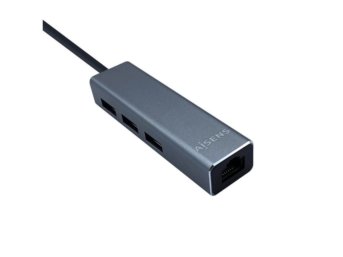 Aisens A106-0401 Hub de Interface Usb 3.2 Gen 1 3.1 Gen 1 Type-A Cinzento