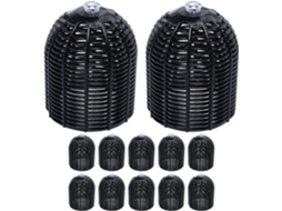 Pacote Com 12 Lâmpadas Led Pretas De Plástico Tamanho Mm