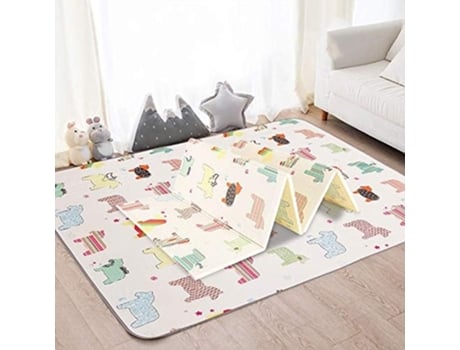 Tapete de Espuma para Brincar Ao Bebé 200*180 Dobrável com Bolsa Impermeável Flexível Antiderrapante Reversível MAMABRUM