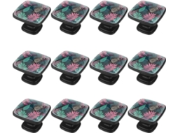 Puxadores Quadrados Para Gavetas De Cômoda, Puxadores Para Armários De Cozinha, 12 Peças, Design Abstrato Com Folhas