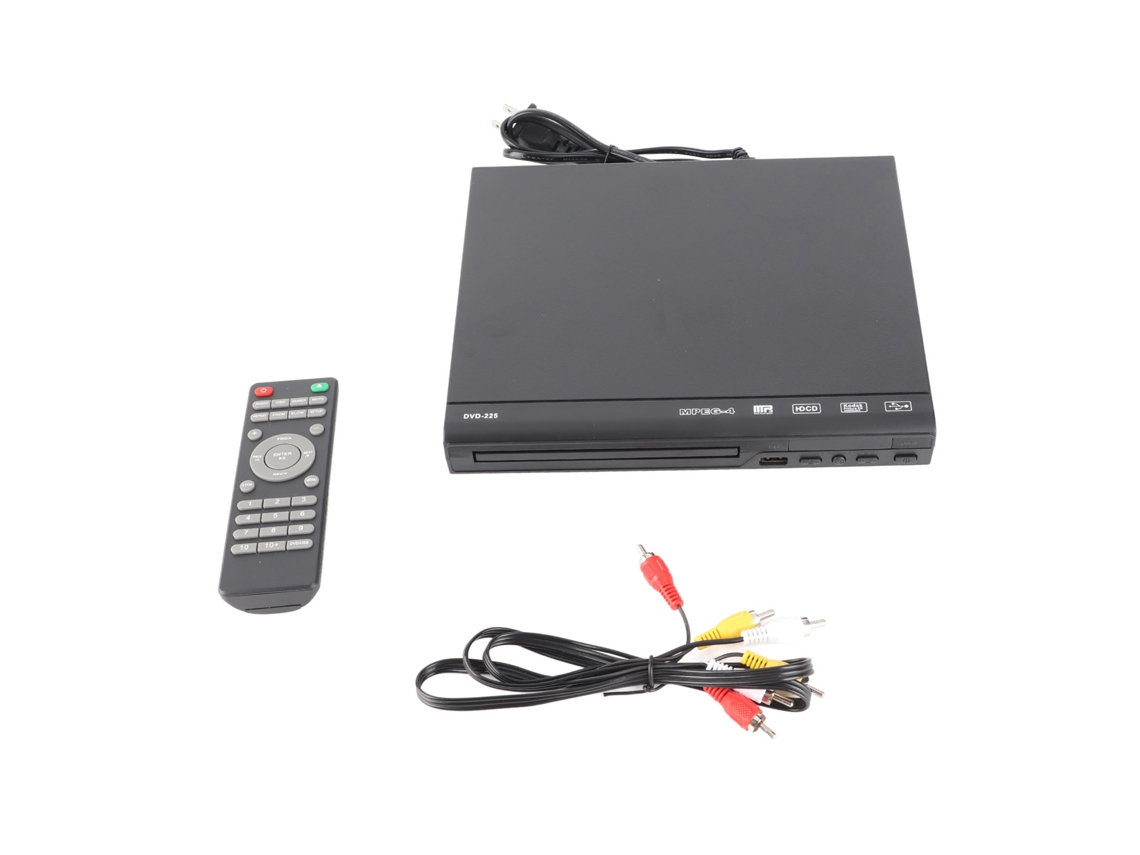 Reprodutor De Dvd Doméstico Equipamento De Áudio E Vídeo Usb Interface Preto 100‑240v