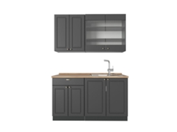 Cuisine Fame Line, 140cm, Pt Carvalho, Antrazite Ouro Landhaus, Antracite, Vicco