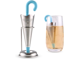 Infusor De Chá Para A Granel, Silicone Azul Em Formato Guarda Chuva, Próprio Alimentos. Aquaforge