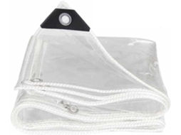 Transparent Tarpaulin 1 6x2 6ft, 420g M² Pvc Clear Tarpaulin Waterproof Heavy Duty Tarp With Eyelets And Reinforced