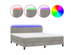 Box Spring Bed, Box Spring Beds Vidaxl Cinzeto Veludo (180 X 200 Cm)